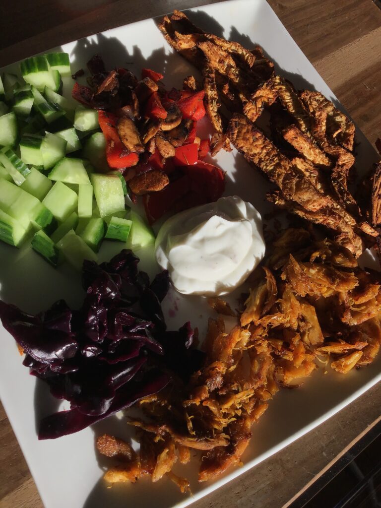 celeriac fries dinner